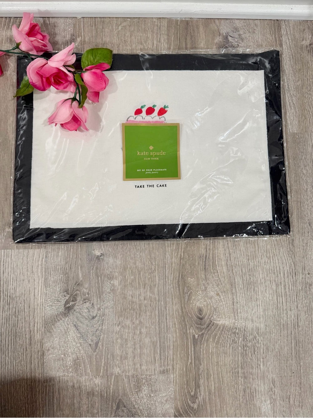 Kate Spade Take the Cake Placemats Set 4 Pretty Pantry Coquette 13”x 19”Preppy